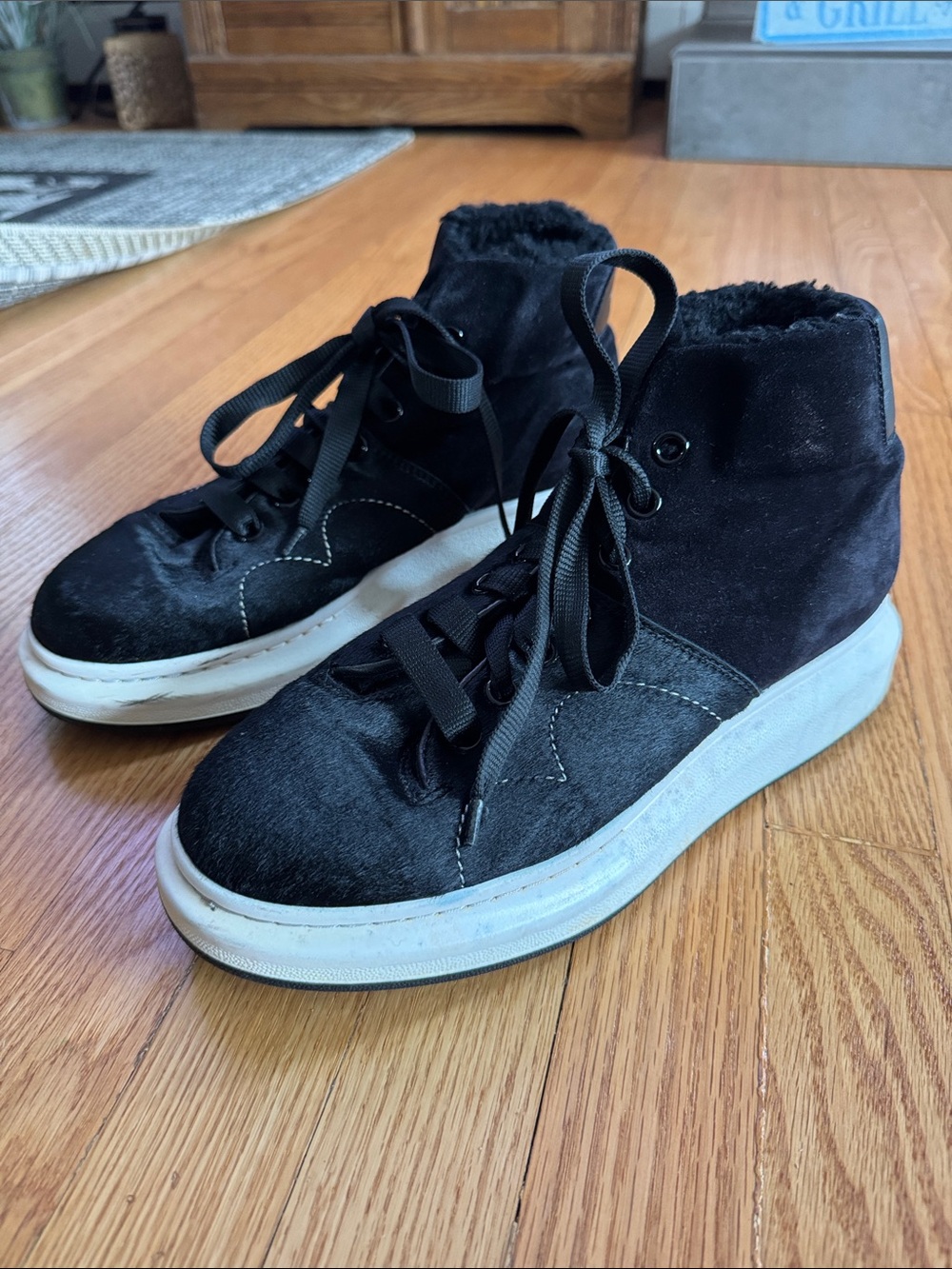 Alexander McQueen shearling sneakers